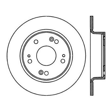 Centric StopTech Premium Cryostop Rotor; Rear, StopTech 120.40055CRY